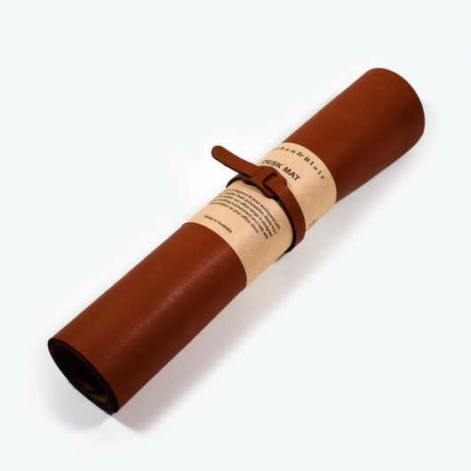 Artisan Leather Desk Mats Rolled